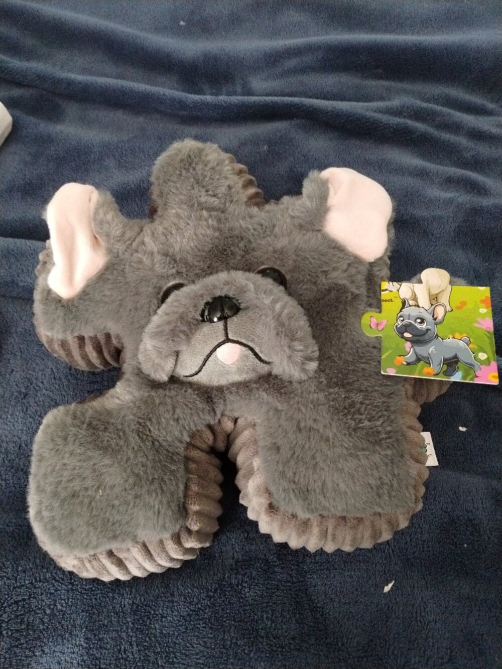 Zeus, the French gray bulldog toy( puzzle shape)